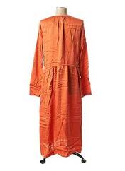 Robe longue orange LA FEE MARABOUTEE pour femme seconde vue