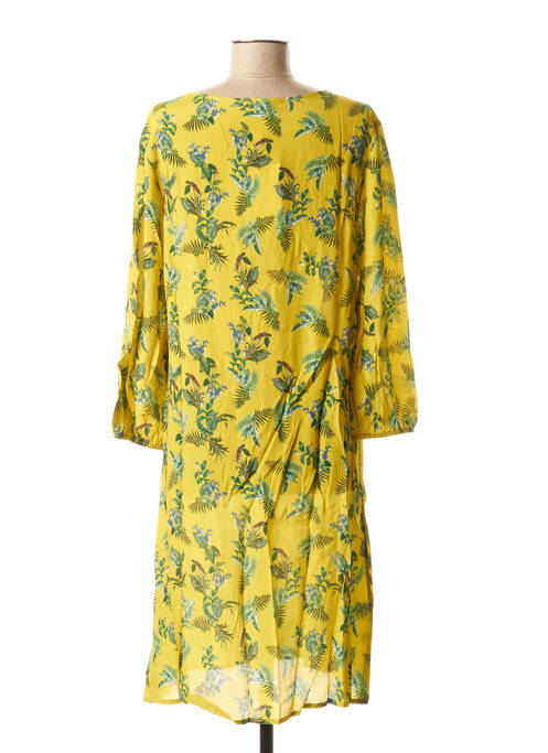 Robe mi-longue jaune LA FEE MARABOUTEE pour femme