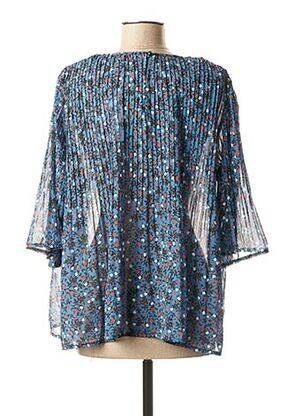Top tissage crêpe bleu LA FEE MARABOUTEE femme