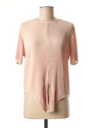 Top manches courtes manches courtes rose LA FEE MARABOUTEE femme