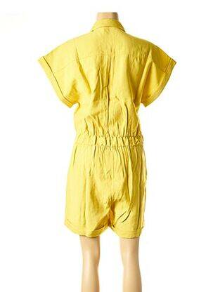 Combishort fermeture boutonnée sur le devant jaune LA FEE MARABOUTEE femme