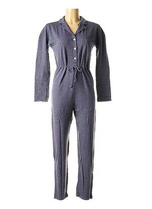 Combi-pantalon fermeture boutonnée sur le devant bleu LA FEE MARABOUTEE femme