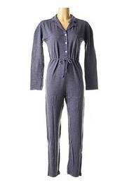 Combi-pantalon fermeture boutonnée sur le devant bleu LA FEE MARABOUTEE femme