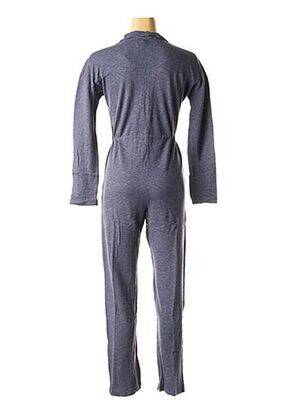 Combi-pantalon fermeture boutonnée sur le devant bleu LA FEE MARABOUTEE femme