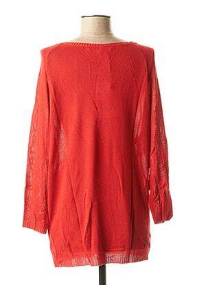 Pull coupe droite manches longues rouge LA FEE MARABOUTEE femme