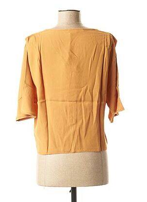 Gilet manches courtes coupe droite marron LA FEE MARABOUTEE femme