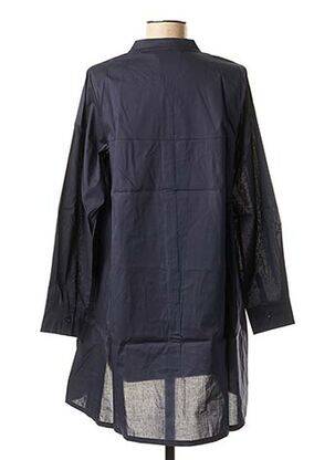 Tunique manches longues col chemisier bleu LA FEE MARABOUTEE femme