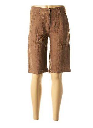 Bermuda taille basse taille basse marron LA FEE MARABOUTEE femme