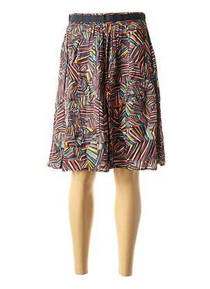 Jupe mi-longue coupe évasée orange LA FEE MARABOUTEE femme