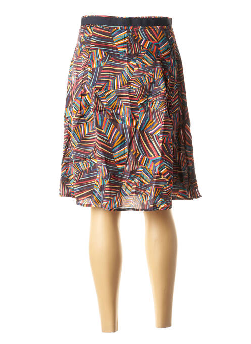 Jupe mi-longue orange LA FEE MARABOUTEE pour femme