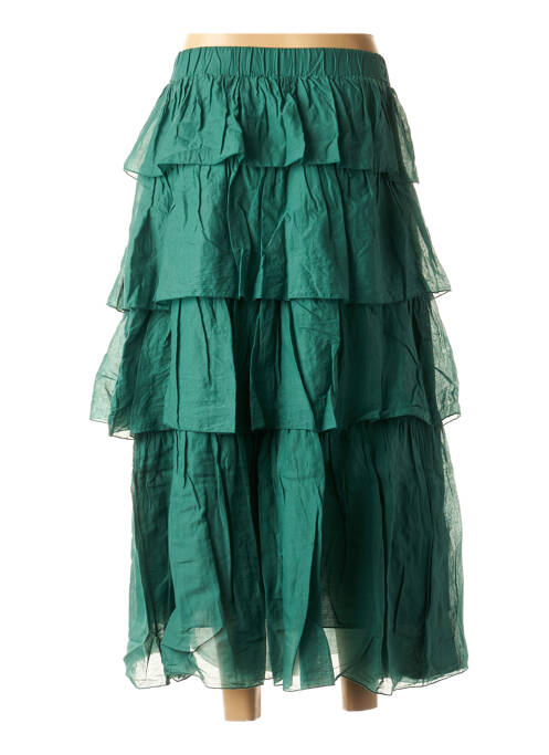 Jupe mi-longue vert LA FEE MARABOUTEE pour femme