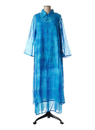 Robe longue bleu MANU REVA pour femme