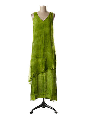 Robe longue vert MANU REVA pour femme