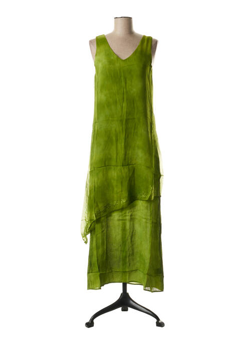 Robe longue vert MANU REVA pour femme