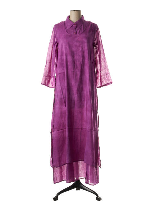 Robe longue violet MANU REVA pour femme
