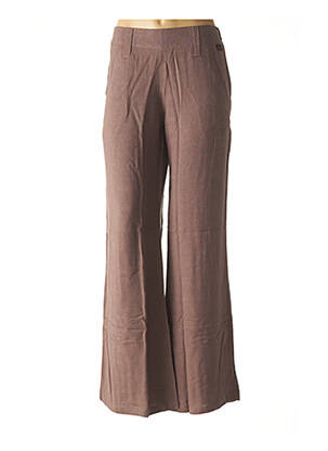Pantalon large marron DIVA pour femme