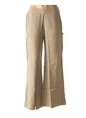 Pantalon large marron DIVA pour femme seconde vue