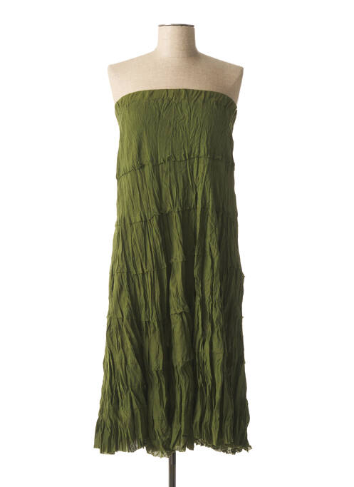Robe mi-longue vert TERRÉ pour femme