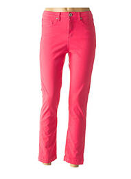 Pantalon 7/8 taille haute taille haute rose DENIM STUDIO femme