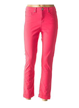 Pantalon 7/8 taille haute taille haute rose DENIM STUDIO femme