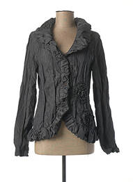 Veste casual poches gris L33 femme