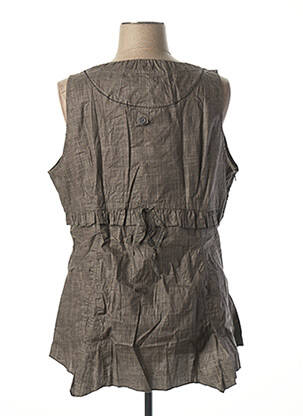 Tunique sans manche col rond gris L33 femme