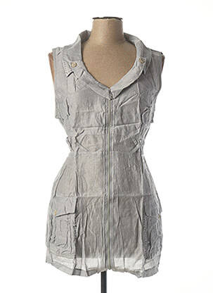 Tunique sans manche col rond gris L33 femme