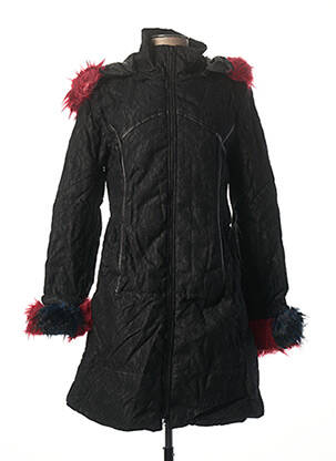 Manteau long noir VIRGINIE & MOI pour femme