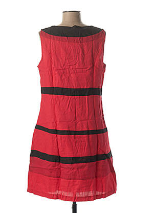 Robe mi-longue sans manche sans manche rouge L33 femme