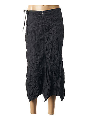 Jupe longue fermeture zip latéral noir L33 femme