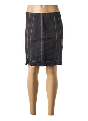 Jupe courte coupe droite noir L33 femme