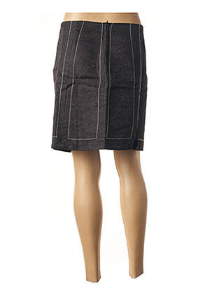 Jupe courte coupe droite noir L33 femme