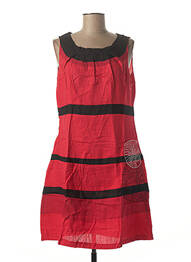 Robe mi-longue sans manche sans manche rouge L33 femme