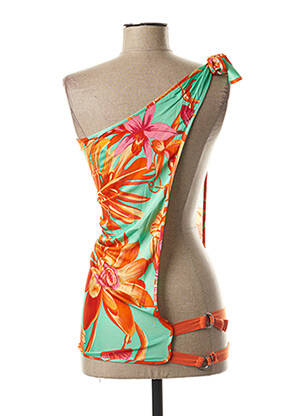 Top stretch sans manche orange VERSUS femme