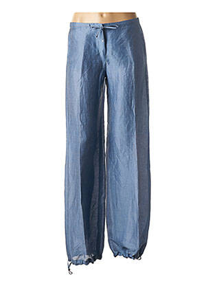 Pantalon droit bleu MAXMARA pour femme