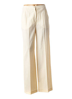 Pantalon large beige DIDIER PARAKIAN pour femme