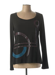 Top tissage jersey manches longues noir EDAS femme