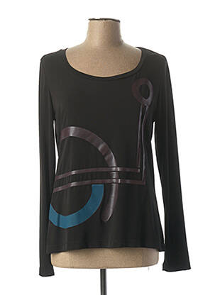 Top tissage jersey manches longues noir EDAS femme