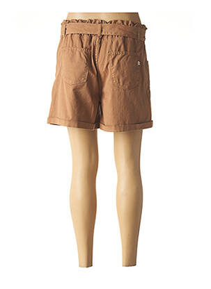 Short fermeture zippée sous rabat boutonné taille normale marron RINASCIMENTO femme