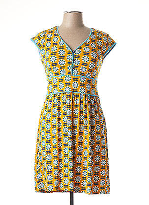 Robe courte jaune MOSHIKI pour femme