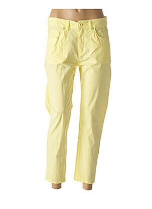 Pantalon 7/8 jaune PLURIELLES pour femme