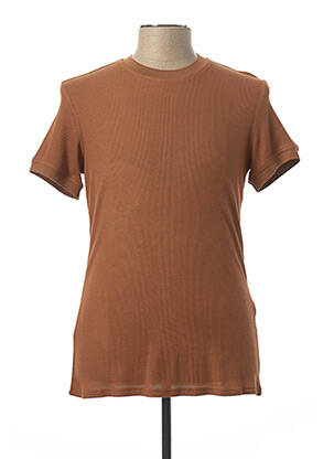 T-shirt marron FRILIVIN pour homme