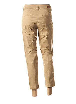Pantalon 7/8 tissage popeline taille normale beige MAYJUNE femme