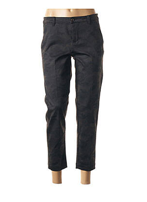 Pantalon 7/8 stretch taille basse marron MAYJUNE femme