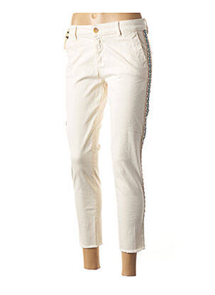 Pantalon 7/8 stretch taille basse blanc FIVE femme