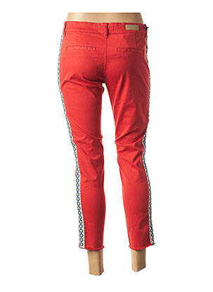 Pantalon 7/8 stretch taille basse rouge FIVE femme