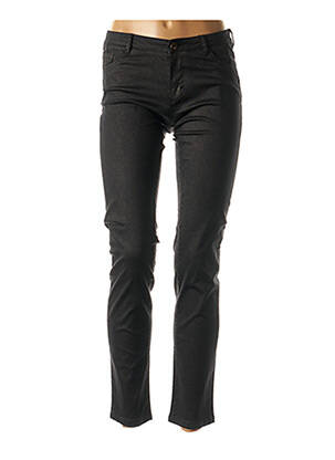 Pantalon slim taille normale noir MAYJUNE femme
