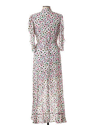 Robe longue manches longues manches longues blanc BERENICE femme