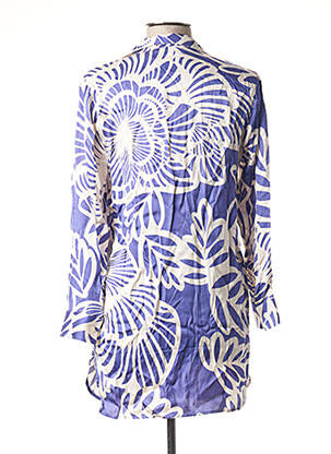 Tunique manches longues poignets boutonnés avec fente violet NOTSHY femme