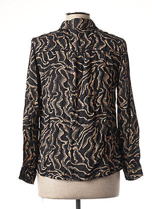 Chemisier coupe cintrée manches longues noir BERENICE femme